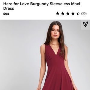 Here for Love Lulu’s Maxi Dress in Burgundy